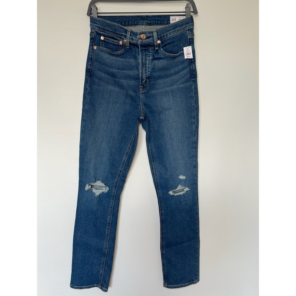 NWT Gap Vintage Slim High Rise Stretch Denim Blue Jeans 5 Pocket Women's 29 8R